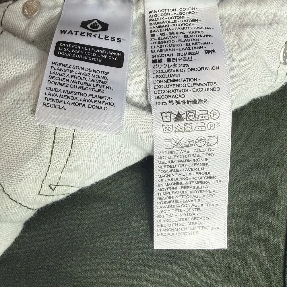 Levi's 514 Straight Jeans Mens 40x32 Olive Green Denim Pants